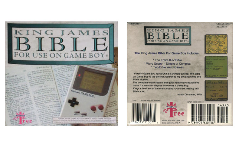 bible king james sur Game Boy