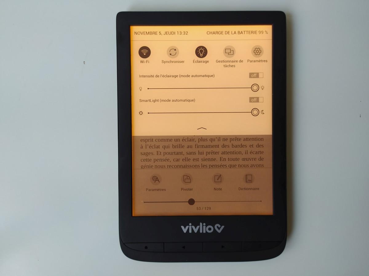 Test Liseuse Vivlio Touch Lux 5