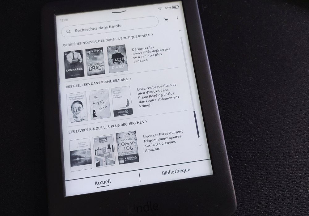 mise à jour kindle interface 2021