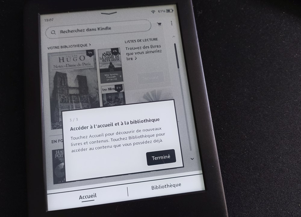 mise à jour kindle interface 2021