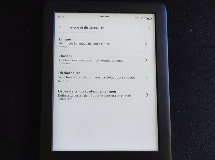 dictionnaire liseuse kindle, kindle paperwhite