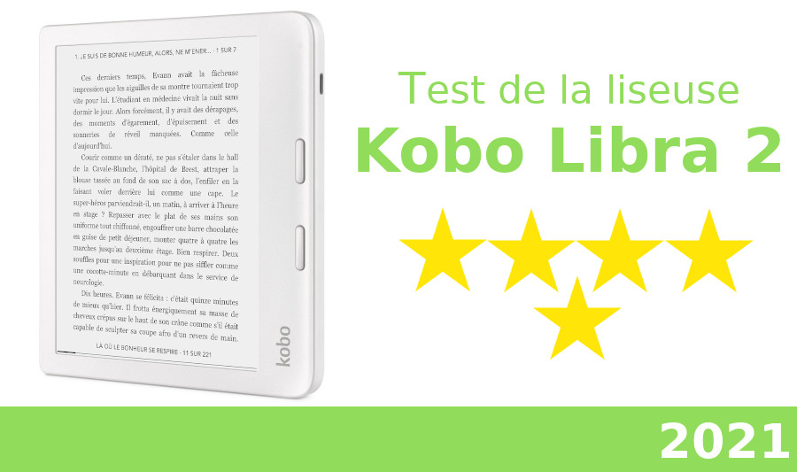 Bibliothèque - Étui fin pour liseuse Kobo Libra 2 (version 2021