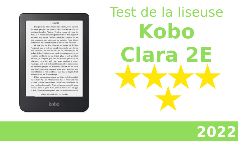 Test de la Liseuse Kobo Clara 2E