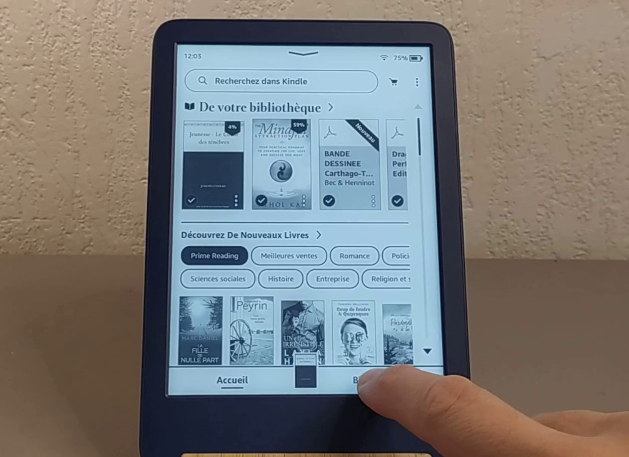 test de la liseuse Kindle (version 2022)