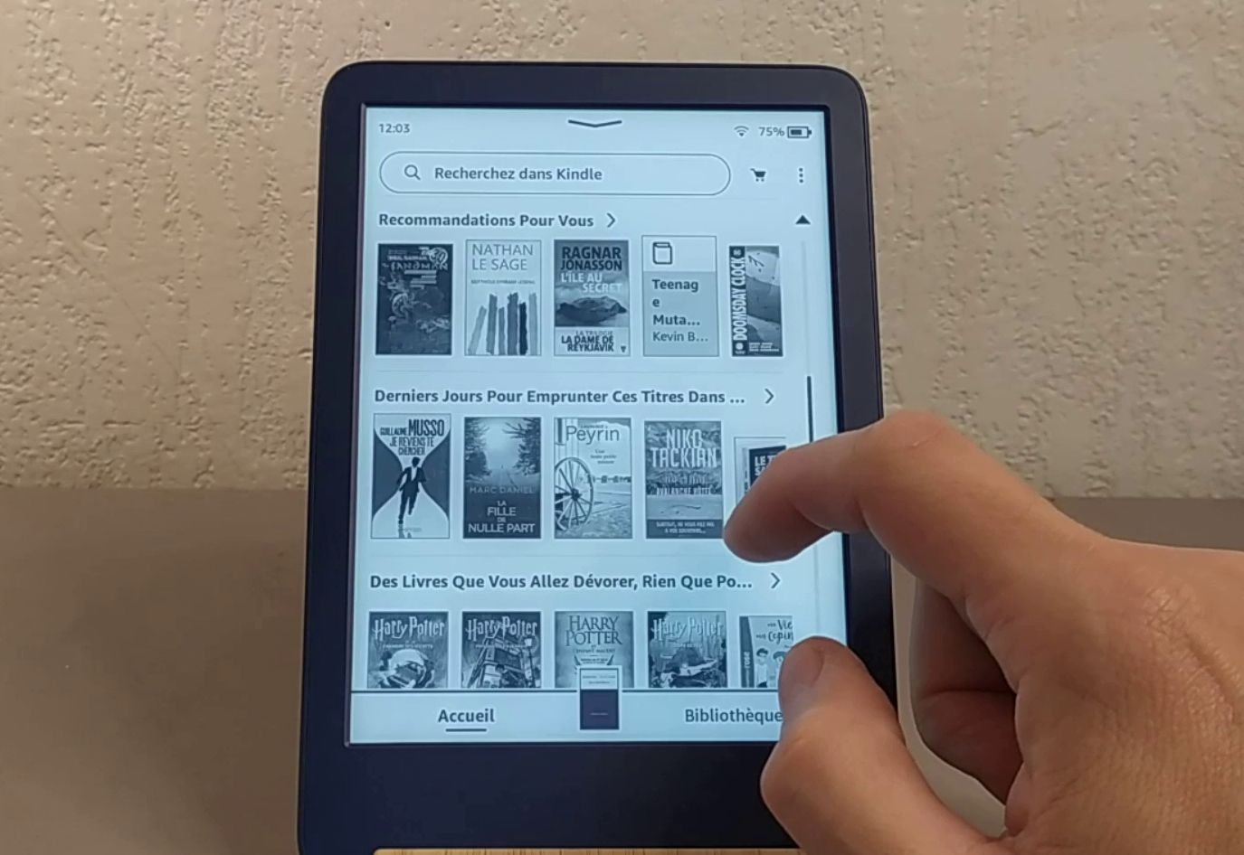 test de la liseuse Kindle (version 2022)