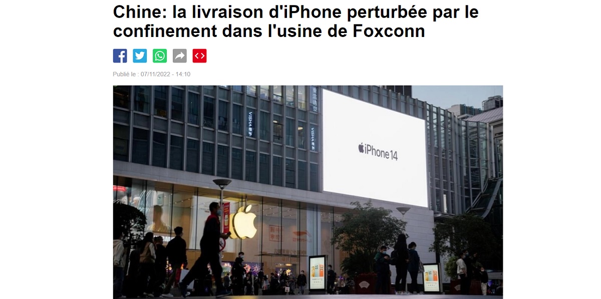 foxconn iphone liseuse covid