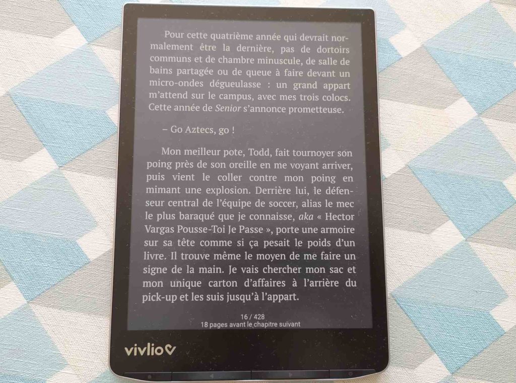 options ebook vivlio inkpad 4 mode sombre