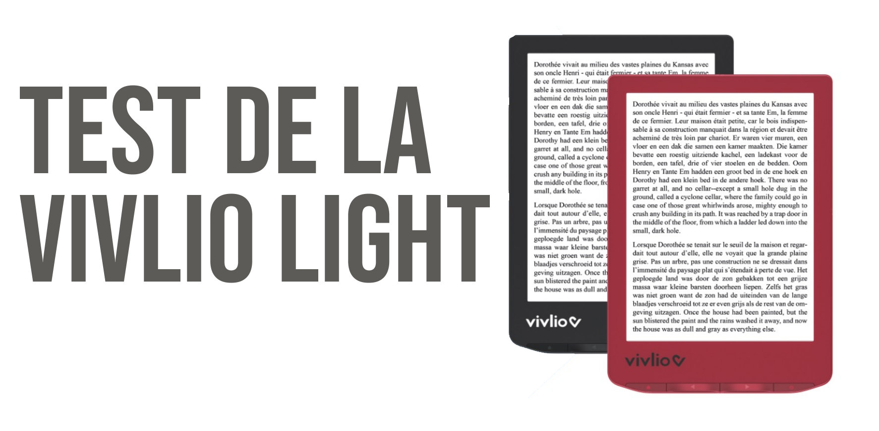 Test de la liseuse Vivlio Light