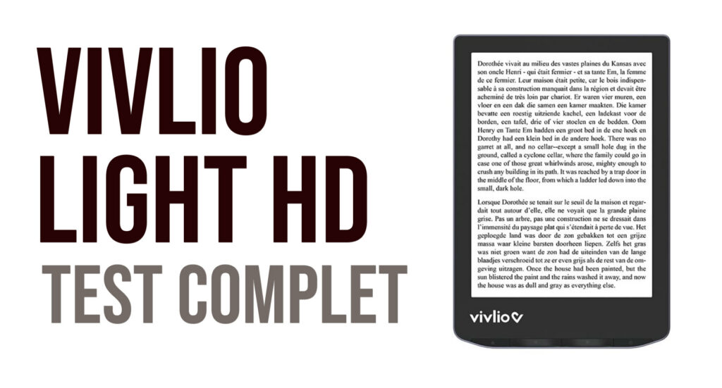 Test de la liseuse Vivlio Light HD