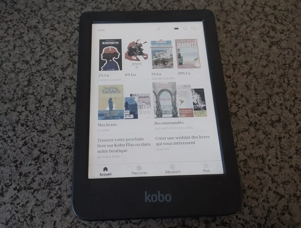 test liseuse kobo clara colour