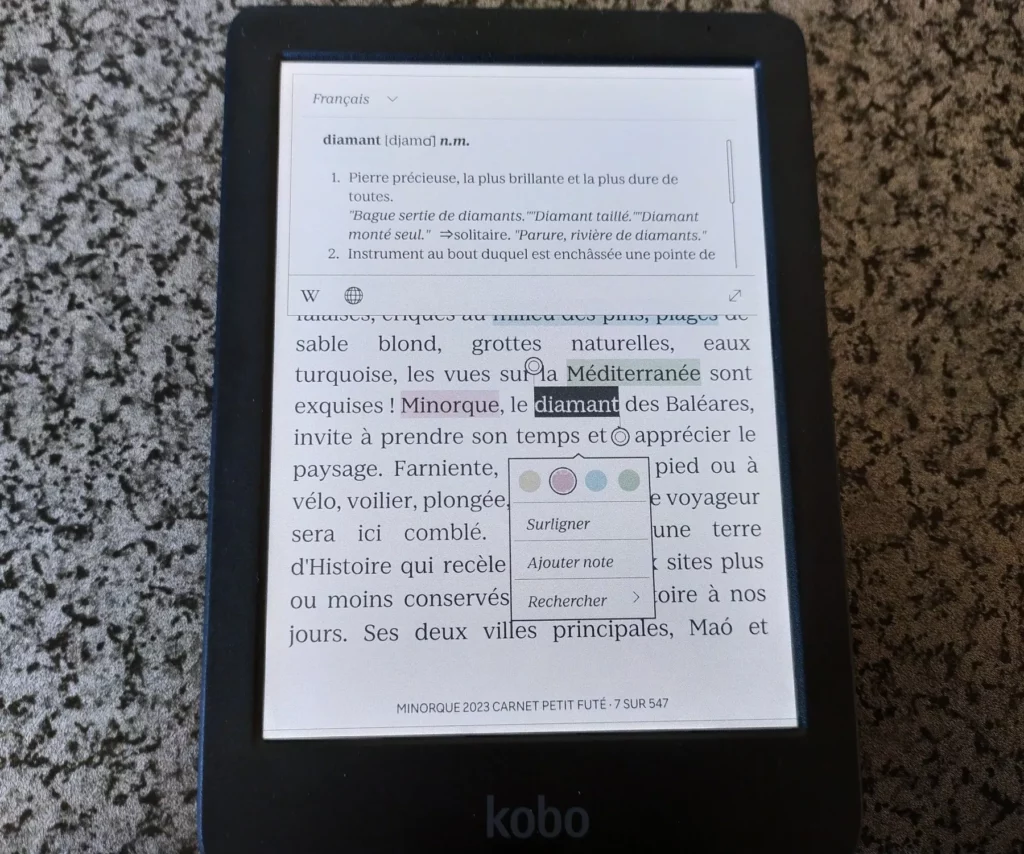 test liseuse kobo clara colour