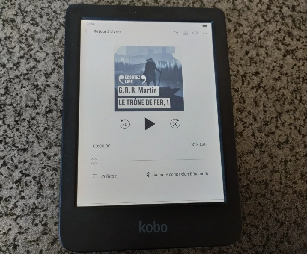 test liseuse kobo clara colour livre audio