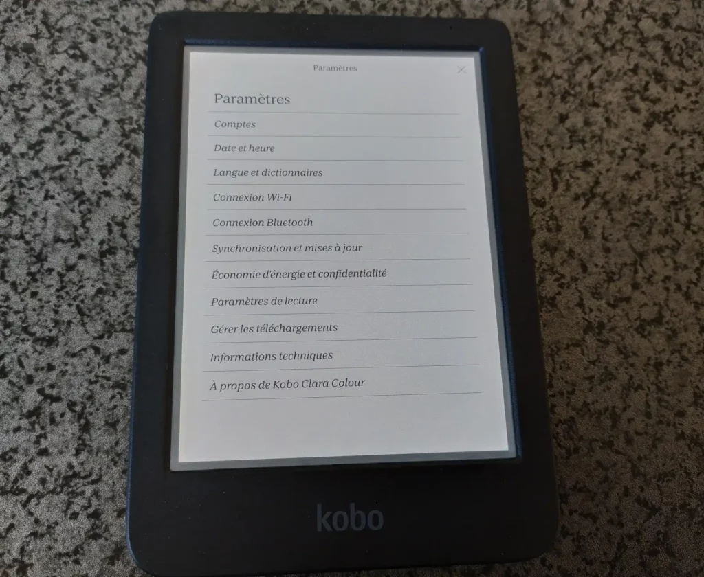 test liseuse kobo clara colour