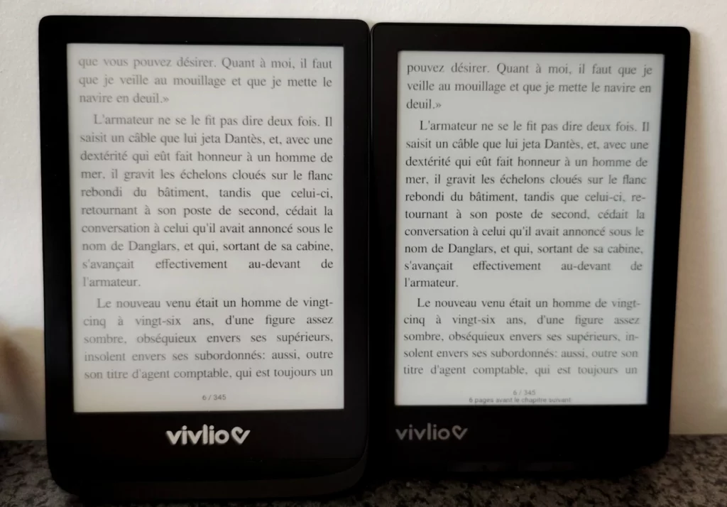 Vivlio Light contre Vivlio Touch Lux 5 : comparaison