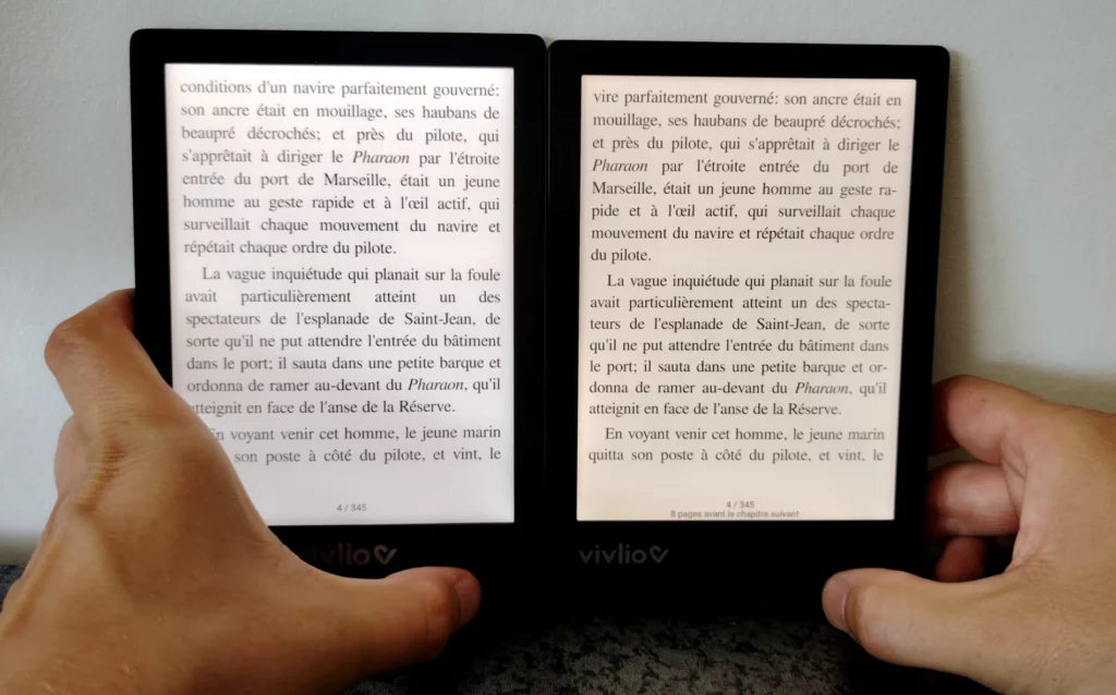 Vivlio Light contre Vivlio Touch Lux 5 : comparaison
