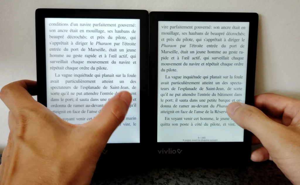 Vivlio Light contre Vivlio Touch Lux 5 : comparaison