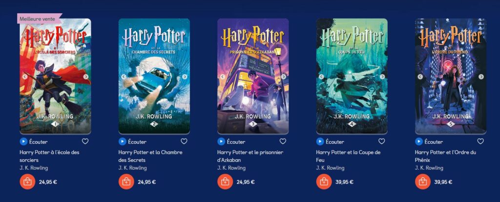 meilleures ventes livres audio harry potter