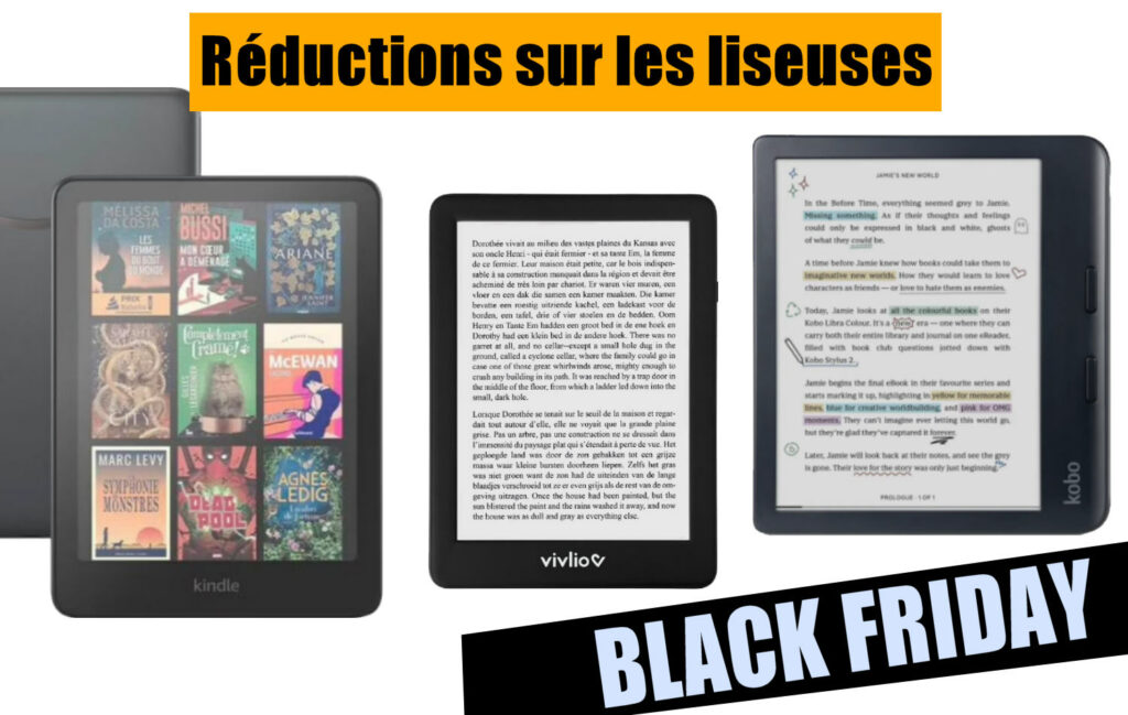 black friday réductions liseuses kindle kobo vivlio