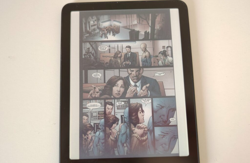 test lecture comics et bd sur la liseuse kindle colorsoft