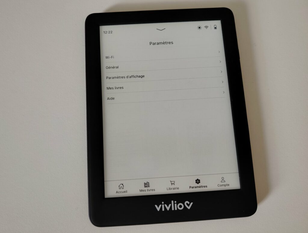 test liseuse Vivlio One