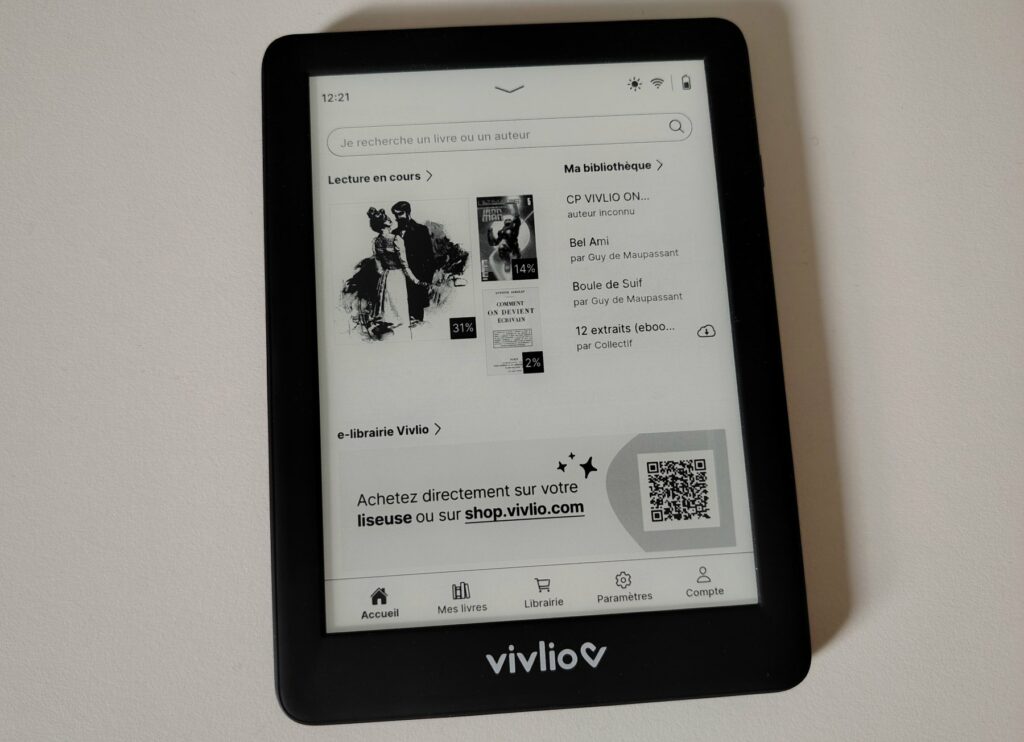 test liseuse Vivlio One