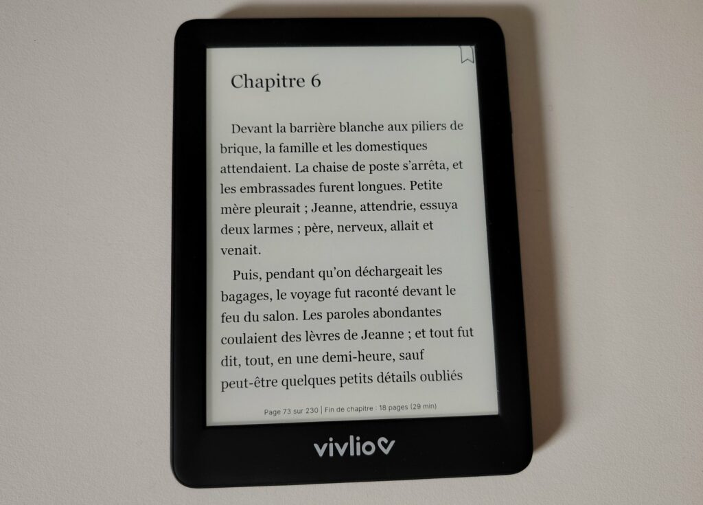 test liseuse Vivlio One