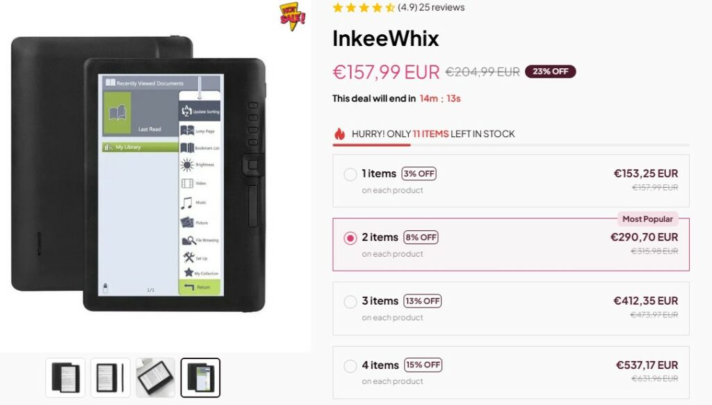 prix inkee whix liseuse
