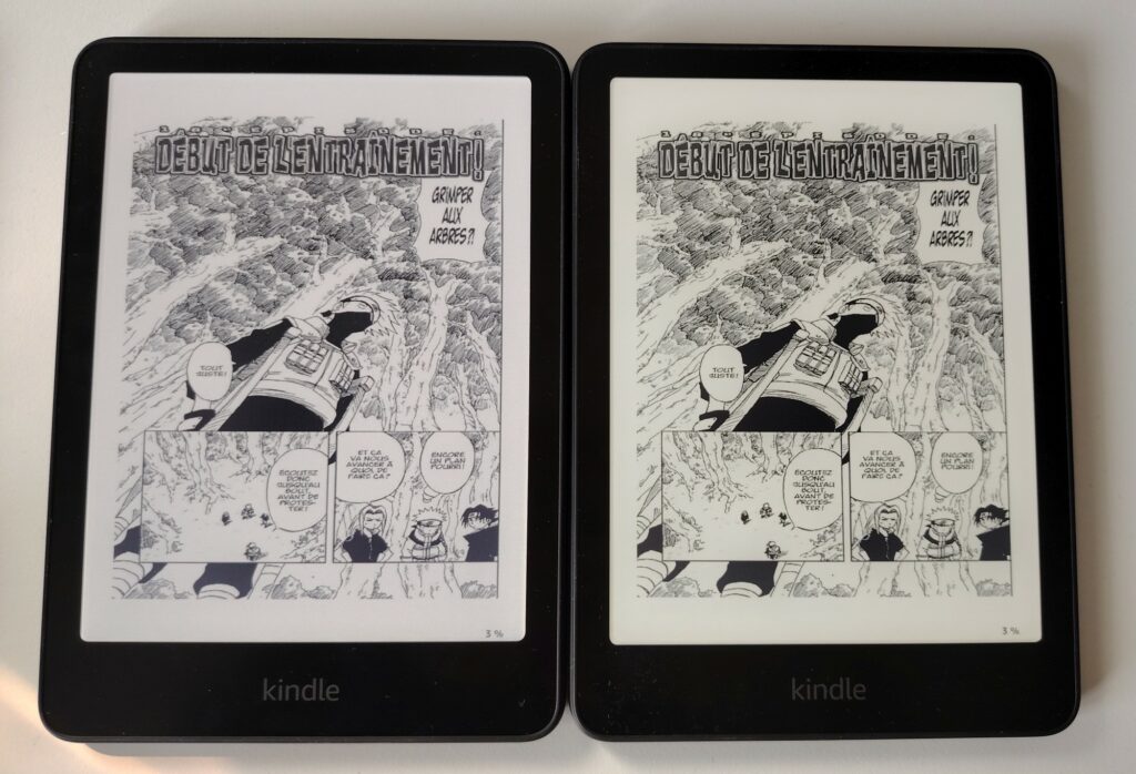 Colorsoft (gauche), Paperwhite (droite)