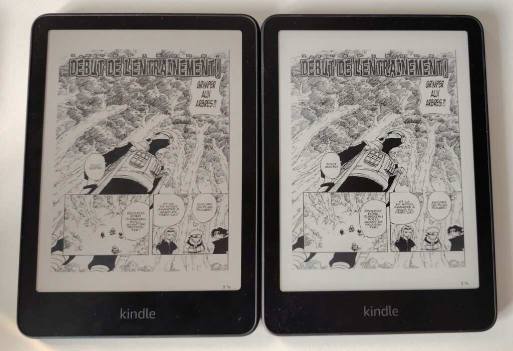 Colorsoft (gauche), Paperwhite (droite)