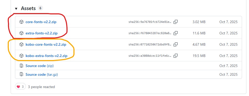 police de caractères pour liseuse