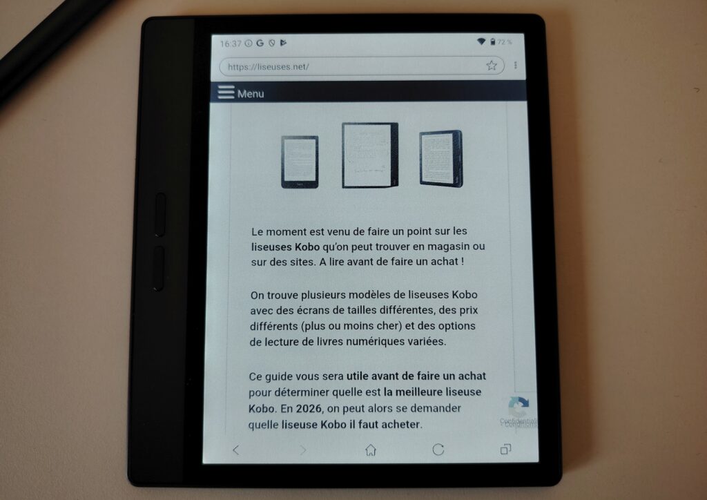 test liseuse bigme B7 Color