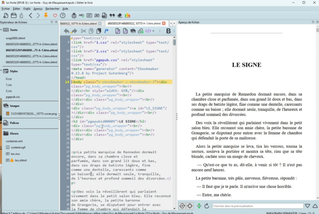 modifier et éditer un ebook avec calibre