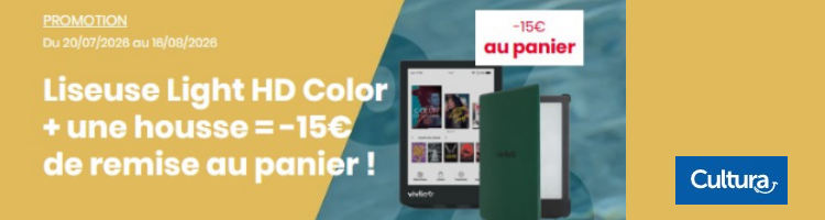 vivlio light hd color + housse liseuse pas chère été 2026